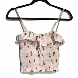 Zara Smocked Crop Top